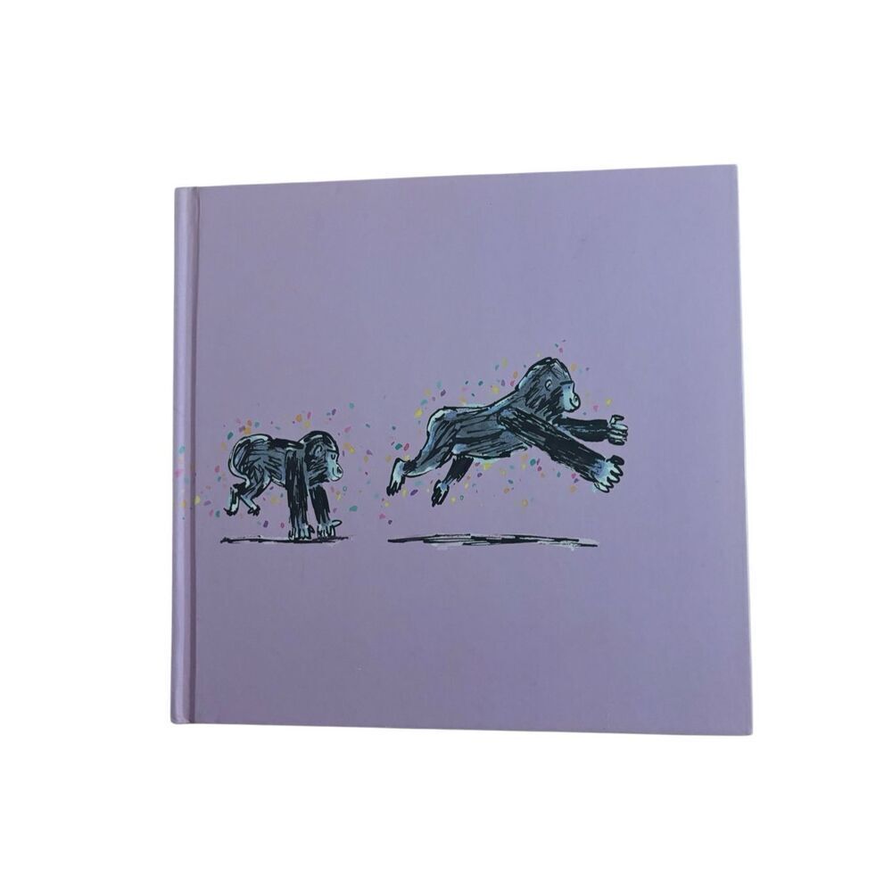 Pink Hardcover Children’s Picture Book with Monkey Illustration
